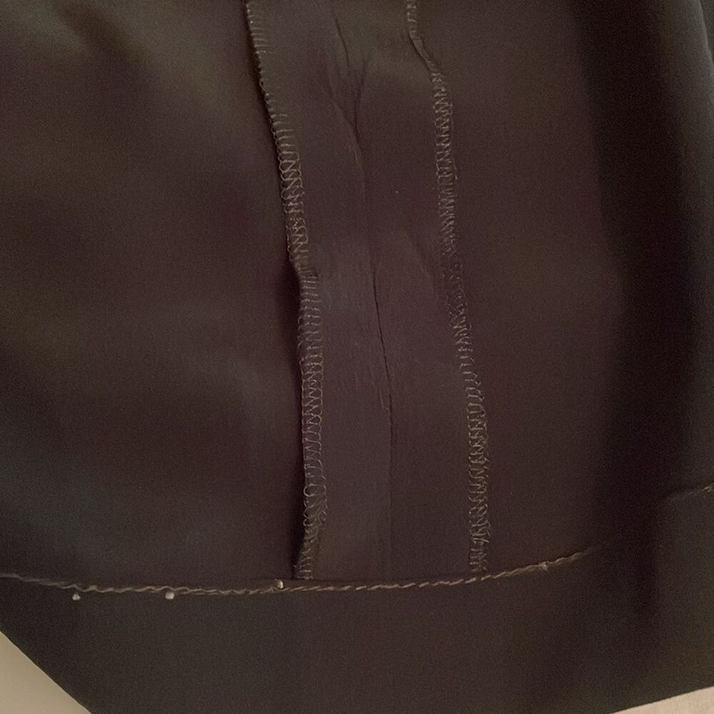 Chanel Black Silk Shirt Dress Womens Size 36 US 4 Short Sleeve Collar Minimalist - Picture 11 of 12